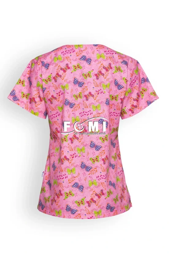 Halena do "V" růžová Motýlci