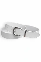 Pánský obšitý kožený opasek