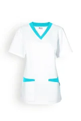 Dámská halena s modrým lemem