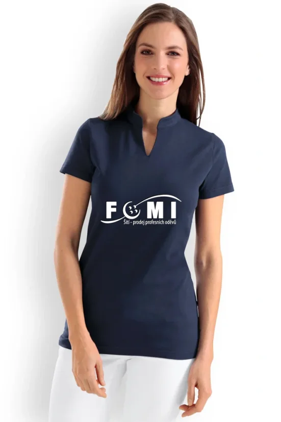Dámské strečové triko se stojáčkem