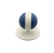 Ozdobný knoflík velký - modrá/bílý pruh