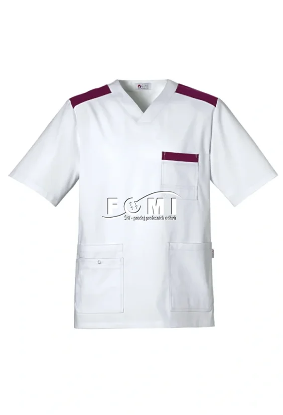 Pánská halena s barevnými lemy