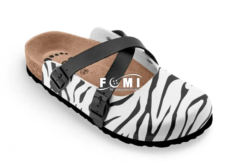 Dámská obuv FOR CARE - potisk Zebra