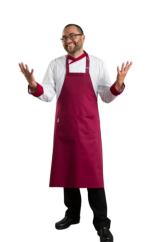 Zástěra laclová s posuvem a kapsami