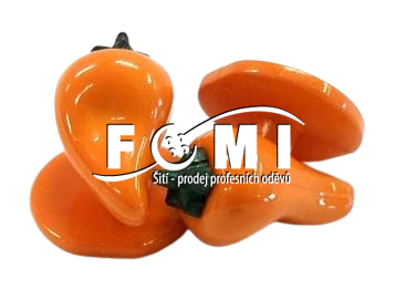 Ozdobný knoflík: ORANŽOVÁ PAPRIKA