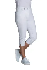 Dámské kalhoty jeans 3/4 bílé