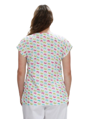 Dámská lékařská halena se vzorem barevných chameleonů