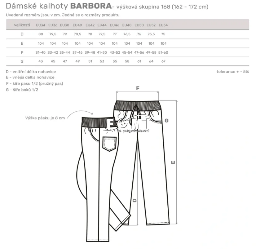 Dámské kalhoty Barbora