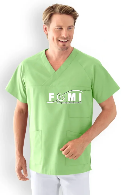 tunika CORE pro muže - výstřih do V jablkově zelená