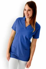 Dámské delší triko s rozhalenkou a kapsami