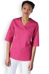 Růžová dámská halena do "V"