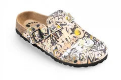 Dámská obuv "béžová potisk graffiti"