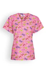 Halena do "V" růžová Motýlci