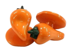 Ozdobný knoflík: ORANŽOVÁ PAPRIKA