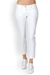 7/8 dámské bílé kalhoty