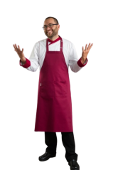 Zástěra laclová s posuvem a kapsami