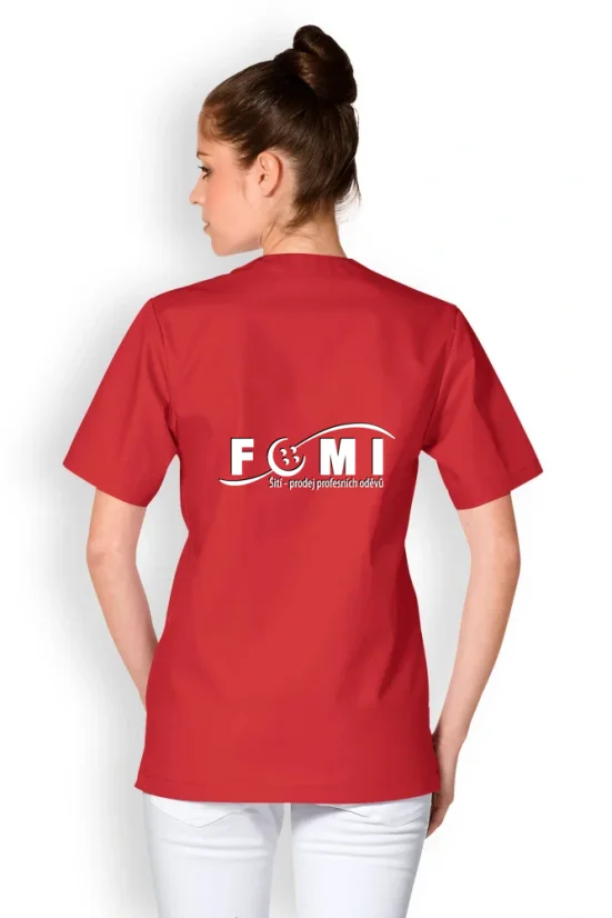 Tunika UNISEX do "V"  červená