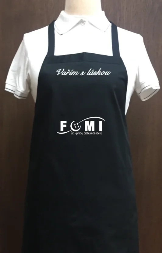Kuchařská zástěra s výšivkou sloganu Kuchařská zástěra s výšivkou sloganu