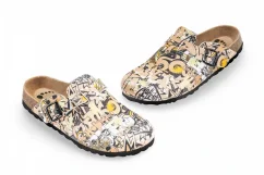 Dámská obuv "béžová potisk graffiti"