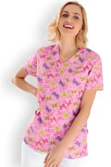 Halena do "V" růžová Motýlci